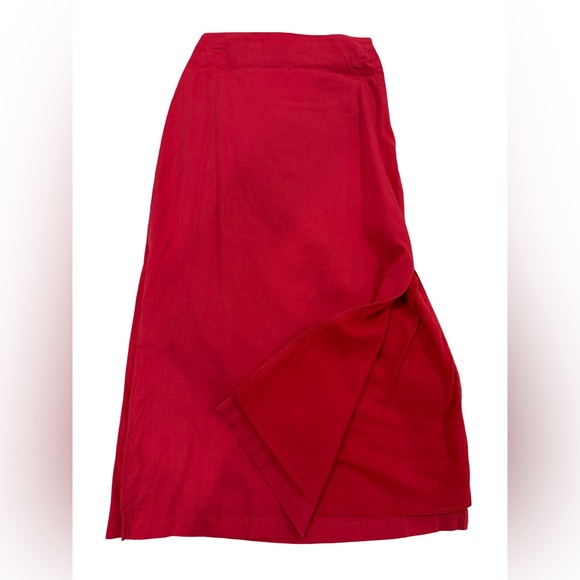 NWT GAP linen blend maxi skirt and cropped top tank red size small/extra small - Picture 6 of 14